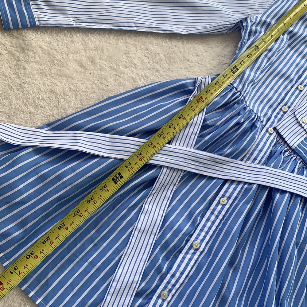 Polo Ralph Lauren Blue & White Striped Shirt Dress 14 EUC - Picture 12 of 16